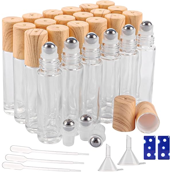 8 Stück Glas-Rollerflaschen 10 Ml – Mit Goldkappe Für ätherische Öle, Parfüm & Aromatherapie