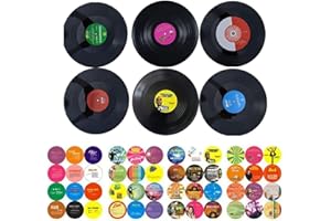 LZYKJGS 6 Pezzi Decori Dischi Musicali Parete, Decorazioni Vinile Cd, Decorazioni Record Pareti Cd, per La Decorazione Di Bar, Caffetterie (12 inch)