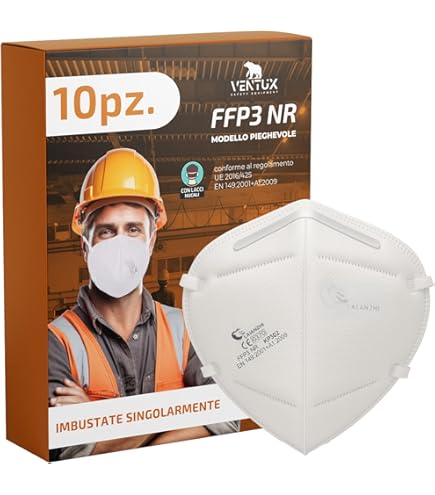 Mascherine FFP1 Delta Plus M1100VC - Confezione Da 10 Pezzi, Con Valvola, Monouso