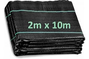 ANSIO Kraftigt ogräsmembran 2 m x 10 m, trädgårdsogräsbekämpning tyg