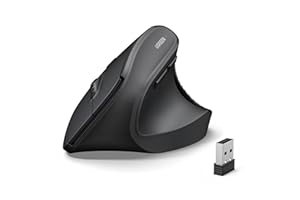 UGREEN Ergonomic Wireless Mouse, Bluetooth 5.4&2.4GHz Dual Modes Computer Mouse, 12-Month Battery, 4 Adjustable DPI 4000/2000/1600/1000, Silent 6-Buttons, for Windows/OS/Linux/Android, Laptop/PC, etc.