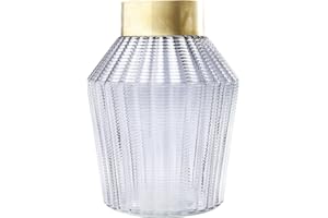 Kare Design Jarrón Barfly, gris, jarrón decorativo, jarrón para flores, cristal, 30cm (H)