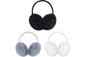RDecoX Ear Muffs Fluffy Ear Warmer Plush Thermal Furry Ear Covers Windproof Soft Headband Sequin Winter Headwear Outdoor Sports Earflaps Ski Cycling & Running Ideal for Boys Girls & Womens