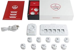 Jixiangle Skyleader Mode 4U GPS Ring, Training Racing Pigeons and Record Tracking Data, White, Pigeon Ring Size 12.2mm, 400g, 5 ports package