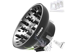 Diffusore universale per capelli GIHALI 'Aromaterapia' con forte tenuta, adattabile per asciugacapelli da 4,4 cm a 6,6 cm, per capelli ricci o mossi