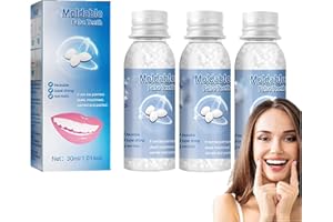 ANSHKA Granuli di riparazione dei denti per tutti, kit temporaneo di riparazione dei denti, perline termiche per riempire il dente mancante e rotto, ripristinando un sorriso sicuro (30 ml-3 pezzi)