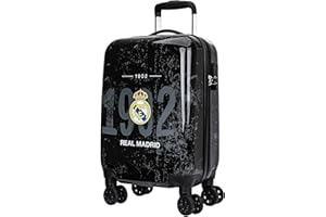 Real Madrid Cabine Real - Official Collection 19 Inches, Black, 50 x 37 x 20 cm, Sport, Black/White, 50 x 37 x 20 cm, Sport