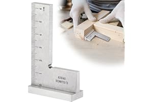 Fentar Schlosserwinkel, Präzise 90° Anschlagwinkel aus Massivem Kohlenstoffstahl, Klein Zimmermannswinkel, Schlosserwinkel mit Anschla, DIN875 Präzisionswinkel für Holzbearbeitung Modellbau (63x40mm)