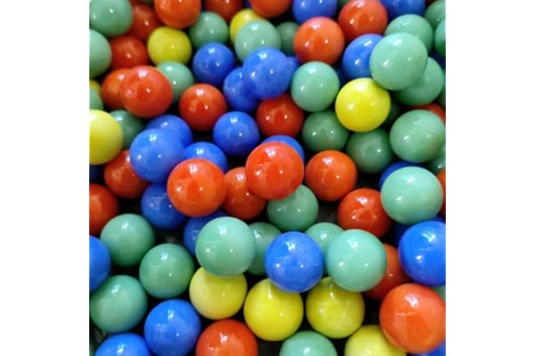 Tokaneit 100 Billes Marbre en Verre, Multicolores, Billes de Verre, Couleurs, pour Projets de Bricolage ou Décoration de la Maison, Plante, Décoration D'intérieur,16mm