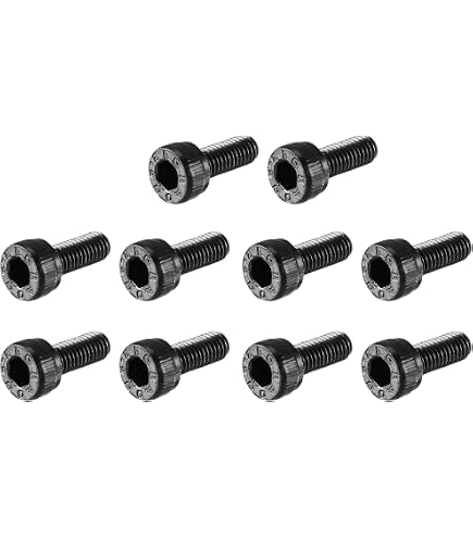 Innensechskant Gewindebohrer Flachkopf M3x8mm, Schwarz – 10 Stück, Für Präzise Metall- Und Holzverbindungen