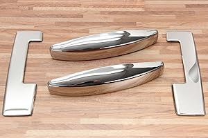 ‎RECAMBO Recambo Edelstahl Türgriff Blenden Kappen SET V2A kompatibel für Dacia Dokker 4 tlg Set ab 2012> | Abdeckung Verkleidung