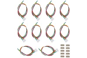 VGOL 10 par JST GH 1,25 mm 6-stifts kontaktuttag med 150 mm 28 AWG trådar kablar hane och hona anslutningsadapter för robotbe