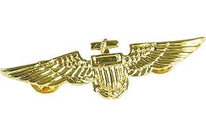 Bristol Novelty BA027 Przypinka Aviator | Metal | Złoty, Męski, Jeden Rozmiar