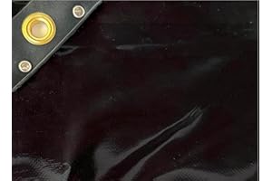 A-TEX® PVC Abdeckplane 650g/m² (Schwarz, 1,5 x 10 m) LKW Plane mit Ösen | Verschiedene Größen und Farben wählbar | Gartenplane Bauplane Bootsplane Holzplane | wasserdicht | reißfest | uv-stabilisiert