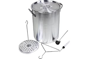 CALLOW RETAIL Large Aluminium Turkey Fryer Pot with Lid (Turkey Fryer only)