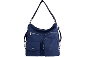 NOTAG Damska nylonowa torba crossbody, wodoodporna torba na ramię z wieloma kieszeniami na 3 sposoby przenoszenia torebka o dużej pojemności
