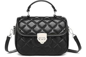 Miss Lulu Borsa Tracolla Donna Piccola, Borsetta Morbida Pelle PU con Modello alla Moda a Losanghe, Cinturino Regolabile, per Lavoro, Uso Quotidiano e Come Regalo