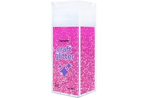 Hemway Craft Glitter Shaker 130g / 4.6oz Glitter for Arts, Crafts, Resin, Tumblers, Nails, Painting, Decoration, Festival, Cosmetic, Body - Fine (1/64" 0.015" 0.4mm) - Baby Pink Iridescent