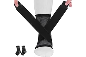 Goosom 1 Paire Chevillère à Sangle Ajustable, Protection de Cheville, Support pour Cheville, Bande Magique Élastiques Réglables pour Sport Course,Basketball,Football,Gym A05 Gris L