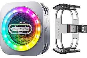 Nubia 6 Pro Magnétique Refroidisseur Téléphone pour Jeux avec Clip pour Support Streaming Direct, Radiateur Ventilateur Graphène Refroidissement 30W Refroidisseur Mobile pour Tablettes et iPad