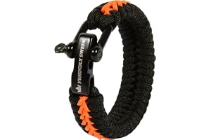 The Friendly Swede Paracord-armband, extra brett och justerbart överlevnadsarmband för utomhusbruk, trilobit överlevnadsarmba