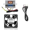 Shockley XH - W3001-50 to 110c Intelligent Digital Thermostat W3001 Digital Temperature Controller Switch (220V / 1500W) (W3001 + 4.5 inch AXIAL FAN 220V + MAINS POWER CORD)