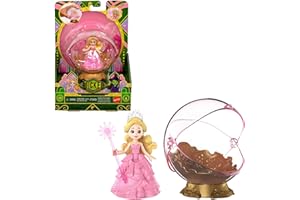 Mattel Universal Pictures’ Wicked Glinda’s Floating Bubble Toyset with Vehicle & Glinda Small Doll in Signature Look, Inspired by the Movie, JFM25