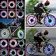 SHARRA Bicycle Rim Lights, Bicycle Wheels Light Waterproof Spoke Lights Bicycle Led With 32 LED And 32 Pcs Change Patterns For MTB Wheel Tires