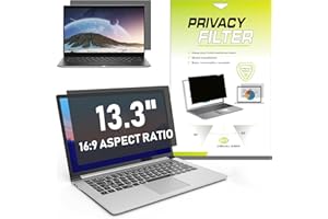 LAMA 13.3 Inch Universal Laptop Privacy Screen Filter for 13.3" Laptops, Anti-Blue Light/Glare/UV Privacy Protector (WxH:294mm*166mm) with Eye Protection(16:9)