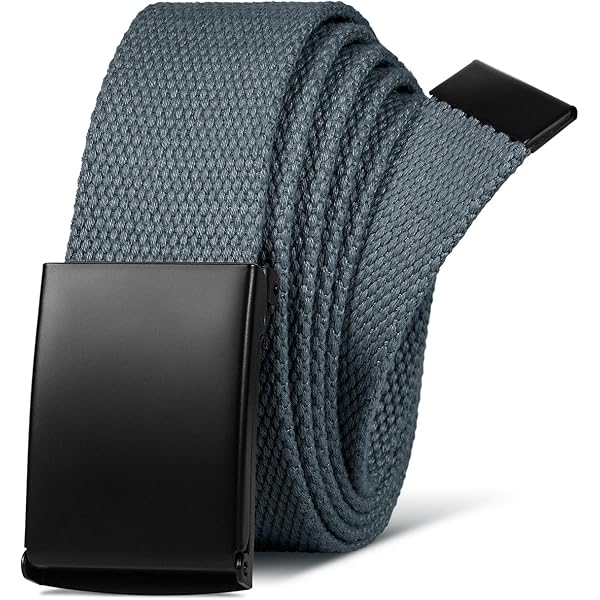 2-delige uniseks riem nylon canvas riem voor dames en heren, traploos verstelbare stoffen riem, lengte 130 cm, breedte ca. 3,8 cm, met kunststof gesp, herbruikbaar, blauw en zwart., 130 cm