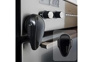 COODY Child Safety Oven Door Lock, Heat-Resistant 3M Adhesive Lock, Easy to Install, Oven Lock for Childproofing (1 x Black)