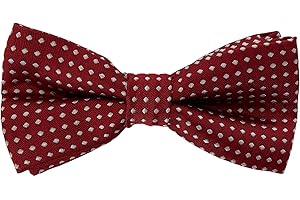 HISUNBEN Papillon a pois per bambini, papillon pre-annodato con pois e fibbia regolabile e cinturino, per ragazzi e ragazze, per feste di matrimonio e animali domestici