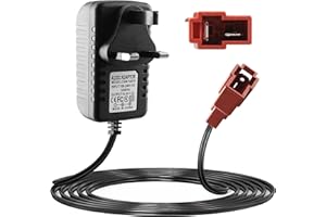 Xahpower 12V Kids Ride On Car Charger, 14.4V 1000mA Battery Charger for Kids Electric Car Riding Toy Battery Power Adapter Red Square Plug