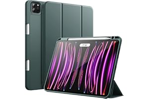 JETech Etui dla iPad Pro 11 Cala (Model 2022/2021/2020) z uchwytem na długopis, Wspierać Pencil 2.Generacji Ładowania, Szczupły Pokrowiec na Tablet z Miękki Tył z TPU (Mglisty Zielony)