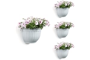 ‎T4U T4U Hanging Wall Vase, Resin Flower Pot, Wall Pot for Herbs / Cacti / Succulents for Garden, Balcony, Courtyard, Outdoor Decor, Gift