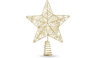 ‎MERRYXMAS czubek na choinka w kształcie gwiazdy – ozdoba na choinkę na Boże Narodzenie