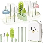 Babyflaschenbürsten zur Reinigung von Babyflaschenreiniger, Bürste, Reisesterilisator für Baby-Reise-Essentials mit Silikonfl