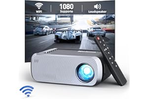 WiFi Beamer, Kolexa VF280 Mini Beamer Full HD 1080P Unterstützung Beamer Heimkino Video Beamer Kompatibel mit Samrtphone/PS4/TV Stick/HDMI/USB/iOS/Android Handy Tragbarer Beamer