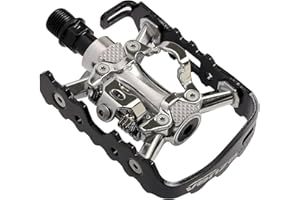 Venzo Multi-Use Compatible With Shimano SPD Mountain Bike Bicycle Sealed Clipless Pedals - Dual Platform Multi-Purpose - Great For Touring, Road, Trekking Bikes