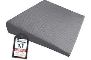 ‎TIGA-MED Tiga-Med Sitzkissen | Anti-Rutsch Premium Sitzkeilkissen | extra stark & formstabil | 3 Farben | waschbar | Auto Sitz Kissen | Sitzerhöhung | No Slip Keilkissen (Anthrazit)