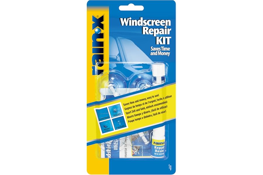 Rain-X Windscreen Repair Kit - Quick & Cost-Effective Solution for Cracks & Chips - Easy Application - Prevents Spreading - Strengthens Glass - 15-Minute Repair