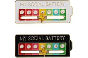 Luminaverde stämningsbarometer, 2 st sociala batterier och märke, rolig stift för ryggsäck, jacka och väska