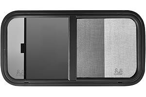 GENERISCH 625x330mm Wohnmobils Schiebefenster, Campers Fensters Mit Fliegengitters, Wohnwagen Schiebefenster, Ausstellfenster Wohnmobilfenster, RV Campers Fensters Für RV Wohnwagen Wohnmobils Caravans