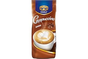 ‎KRÜGER KRÜGER Family Cappuccino Schoko, aromatisiertes Getränkepulver mit löslichem Bohnenkaffee, koffeinhaltig, 500 g Beutel