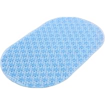 Tapis De Bain Antidérapant Gedy G-Solid - Transparent Avec Ventouses - 39x69 Cm - Fabriqué En Italie - Lavable En Machine