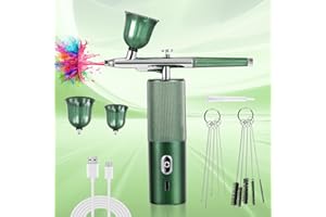 VEHOUKLI Airbrush Kit with Compressor, Professional Airbrush Set, Cordless Airbrush Compressor for Deep Oxygen Infusion, Nourishing Skin Hydration, Nail Art, Makeup, Cake Decoration & Model Painting