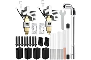 BILIPLE 2 Piezas 0.4MM Cerámica Hotend para Centauri Carbon/Centauri Extrusora Kit con Funda de Silicona, Cepillo de Silicona, Boquillas de 0, 2/0, 4/0, 6 mm, Aguja de Limpieza, Llave Inglesa, Pasta Térmica