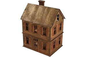 Dickly 1/72 Maquettes de Construction Européennes Miniature en Bois Maison Kit de Construction Bricolage Modèle de Scène d'Architecture Kit de Loisir Maquette Diorama