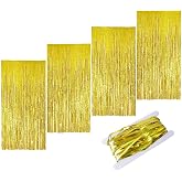 Tenda A Frange Oro Champagne 2 Pezzi – 1x2,5 Mt – Perfetta Per Decorazioni Di Festa - 5
