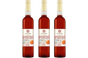 Höllinger Sirop à cocktail bio aperitivo - vegan, bouteille en verre 3x500ml - cocktail sans alcool